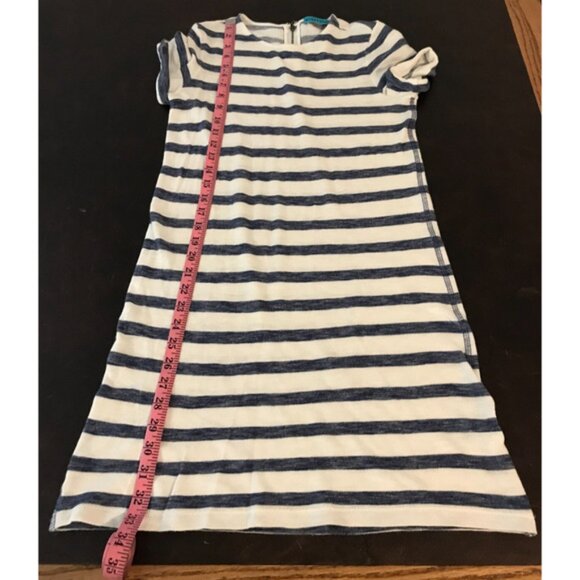 Alice + Olivia Rolled Sleeve Blue/White Striped Mini Dress - Picture 5 of 8